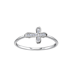 Silver Cross Ring - 22886