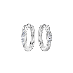 13mm Silver Twisted Huggie Earrings - 23445