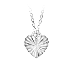 Silver Heart Necklace - 23451