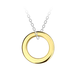 Silver Circle Necklace - 23459