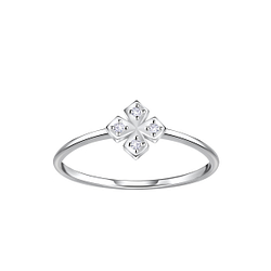 Silver Flower Ring - 23385