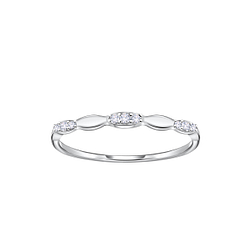 Silver Patterned Ring - 23452