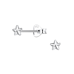Silver Star Stud Earrings  - 23554
