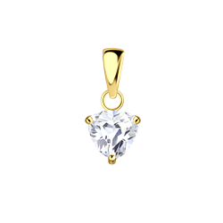 6mm Trillion Cubic Zirconia Silver Pendant - 23526