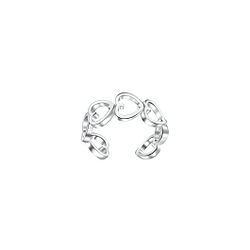 Silver Heart Ear Cuff - 23794