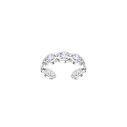 Silver Patterned Ear Cuff - 23798