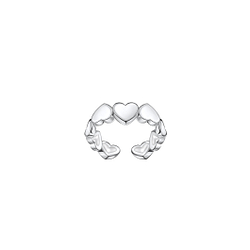 Silver Heart Ear Cuff - 23802