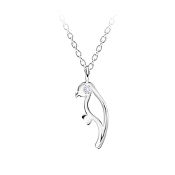 Silver Bird Outline Necklace - 23713 Silver Bird Outline Necklace - 23713