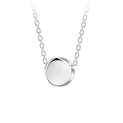 Silver Round Beaded Necklace - 23571