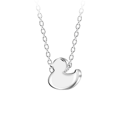 Silver Duck Necklace - 23584