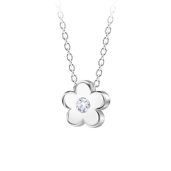 Silver Flower Necklace - 23597 Silver Flower Necklace - 23597