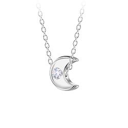 Silver Moon Necklace - 23598