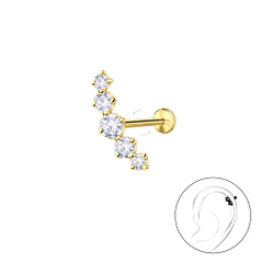 Silver Geometric with Titanium Labret - 23993 Silver Geometric with Titanium Labret - 23993