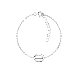 Silver Oval Bracelet - 23854
