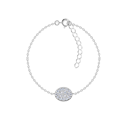 Silver Oval Bracelet - 23857