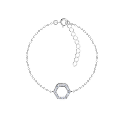 Silver Hexagon Bracelet - 23861