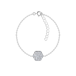 Silver Hexagon Bracelet - 23862