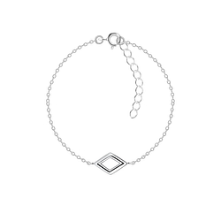 Silver Diamond Shaped Bracelet - 23863