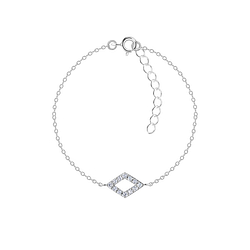 Silver Diamond Shaped Bracelet - 23866