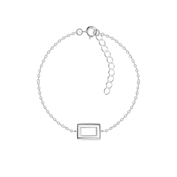 Silver Rectangle Bracelet - Wholesale - 23873 Silver Rectangle Bracelet - Wholesale - 23873