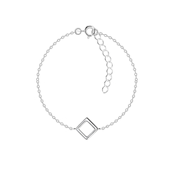 Silver Square Bracelet - Wholesale - 23878 Silver Square Bracelet - Wholesale - 23878