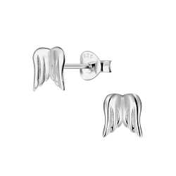 Silver Wing Stud Earrings - 24011