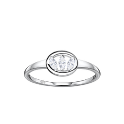 Silver Oval Ring - 24109 Silver Oval Ring - 24109