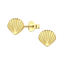 Silver Shell Stud Earrings - 24214 Silver Shell Stud Earrings - 24214