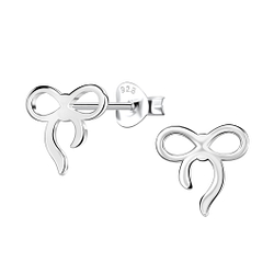 Silver Bow Stud Earrings - 24220 Silver Bow Stud Earrings - 24220
