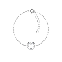 Silver Circle V Bracelet - 24125