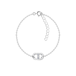 Silver Oval Bracelet - 24129