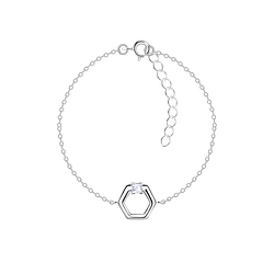 Silver Hexagon Bracelet - 24130 Silver Hexagon Bracelet - 24130