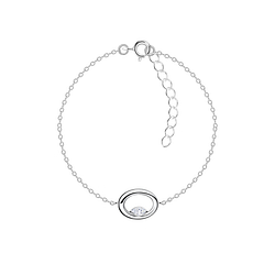 Silver Oval Bracelet - 24139