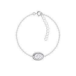 Silver Oval Bracelet - 24140