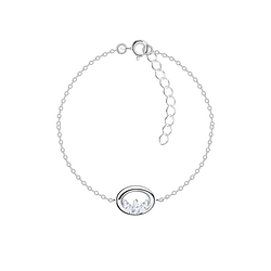 Silver Oval Bracelet - 24141