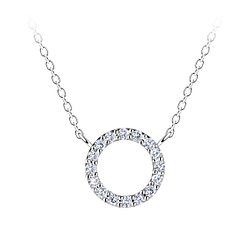 Silver Circle Necklace - 24166