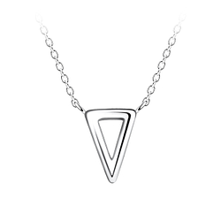 Silver Triangle Necklace - 24183 Silver Triangle Necklace - 24183