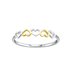 Silver Hearts Ring - 24364