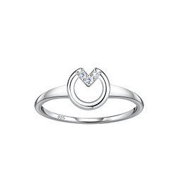 Silver Circle V Ring - 24106 Silver Circle V Ring - 24106