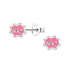 Silver Oh! Stud Earrings  - 24485