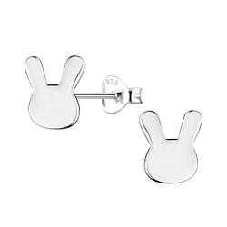 Silver Rabbit Stud Earrings - 24452 Silver Rabbit Stud Earrings - 24452