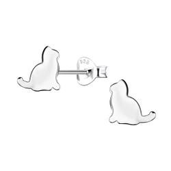 Silver Cat Stud Earrings - 24453 Silver Cat Stud Earrings - 24453