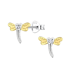 Silver Dragonfly Stud Earring - 24506