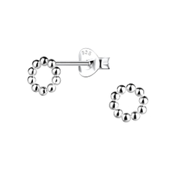 Silver Ball Stud Earrings  - 25022
