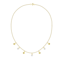 Silver Shell Necklace with 4mm Freshwater Pearl - 25143