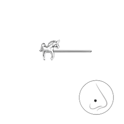 Silver Unicorn Nose Stud - 25285