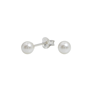 5mm Pearl Silver Stud Earrings 5mm Pearl Silver Stud Earrings1436
