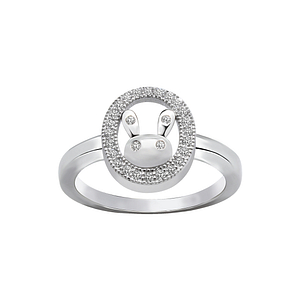 Silver Rabbit Cubic Zirconia Ring1699