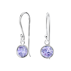 6mm Round Cubic Zirconia Silver Earrings1982