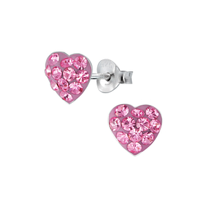 Silver Heart Stud Earrings1911